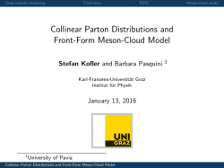 Collinear Parton Distributions and Front-Form