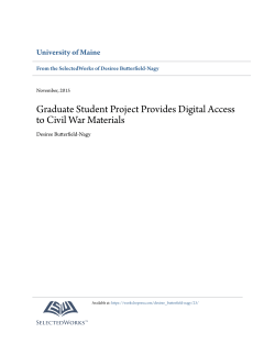 Graduate Student Project Provides Digital Access to Civil War