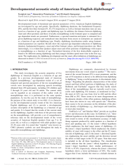 Developmental acoustic study of American English