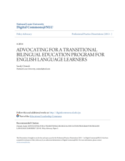 advocating for a transitional bilingual education program for english