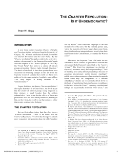 the charter revolution: is it undemocratic?
