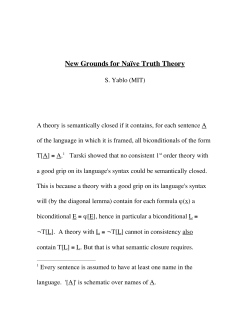 New Grounds for Naяve Truth Theory