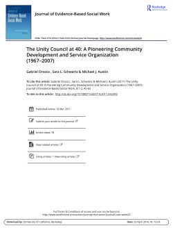 The Unity Council at 40: A Pioneering Community