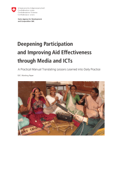 Deepening Participation and Improving Aid Effectiveness