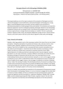1 Norwegian Network on the Anthropology of Mobilities