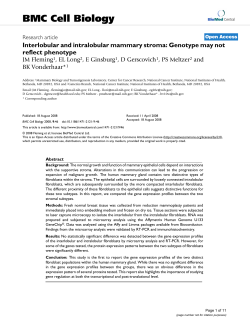 Interlobular and intralobular mammary stroma: Genotype may not