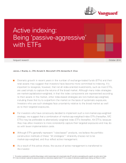 Active indexing: Being `passive-aggressive` with ETFs