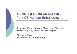 Estimating Iodine Concentration from CT Number