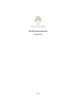 event contract - The Palm Room at the Islander Condominium