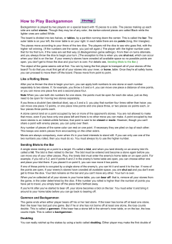 How to Play Backgammon