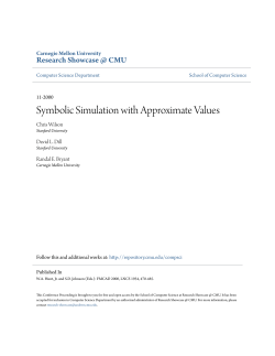 Symbolic Simulation with Approximate Values