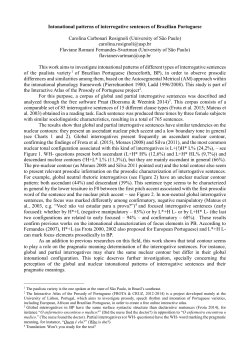 Intonational patterns of interrogative sentences of