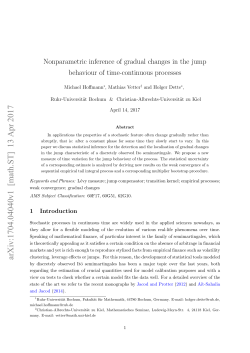 Nonparametric inference of gradual changes in the jump behaviour