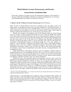 Michel Beheim, German Meistergesang, and