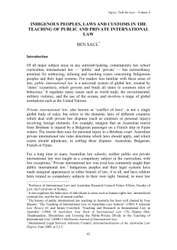 Indigenous peoples in international law teaching