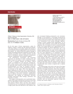 Book Review William P. Adams Jr., Breast Augmentation, Columbus
