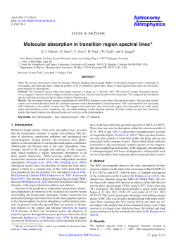 Molecular absorption in transition region spectral lines