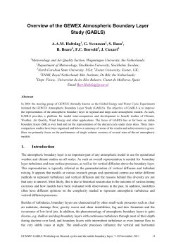 Overview of the GEWEX Atmospheric Boundary Layer Study (GABLS)