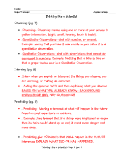 Thinking like a Scientist Observing (pg. 7