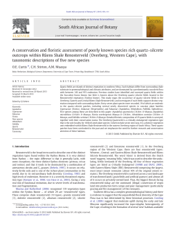 A conservation and floristic assessment of poorly known species rich