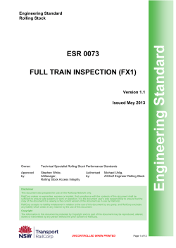 ESR 0073 - Full train inspection (FX1)