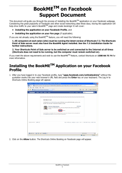 BookME Facebook Application Support Document.fm