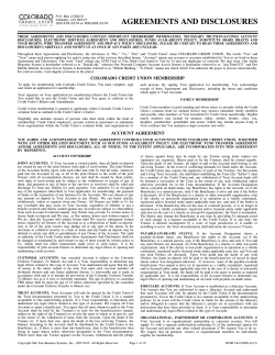 agreements and disclosures