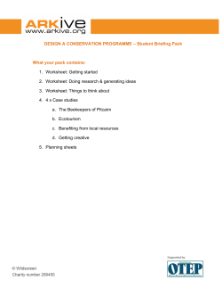 design a conservation programme