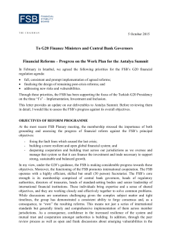 To G20 Finance Ministers and Central Bank Governors Financial