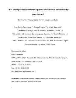 Title: Transposable element sequence evolution is influenced by