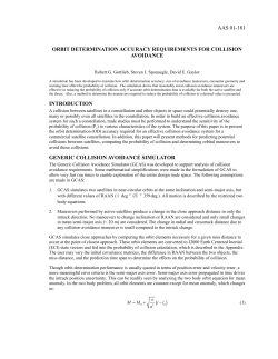 Orbit Determination Accuracy Requirements for Collision Avoidance