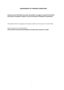 Management of Foreskin Conditions Management of