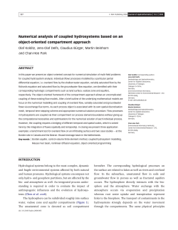 Numerical analysis of coupled hydrosystems based on an object