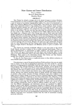 New Guinea and Insect Distribution