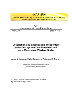 Description and optimization of sedentary production system (Semi