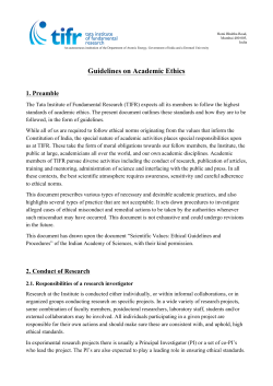 Guidelines on Academic Ethics