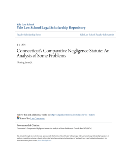 Connecticut`s Comparative Negligence Statute: An Analysis of Some