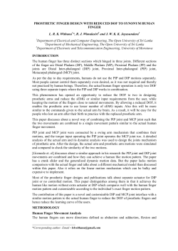 prosthetic finger design with reduced dof to synonym human finger