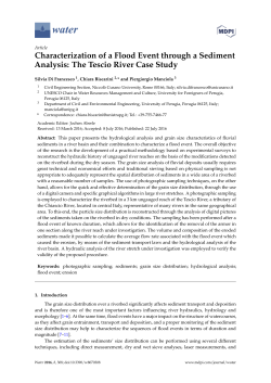 Characterization of a Flood Event through a Sediment Analysis: The