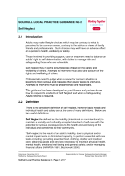 SOLIHULL LOCAL PRACTICE GUIDANCE No 2