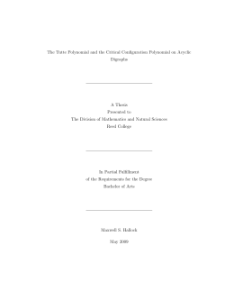 The Tutte Polynomial and the Critical Configuration