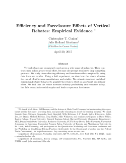 Efficiency and Foreclosure Effects of Vertical Rebates: Empirical