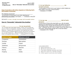 Admonish One Another