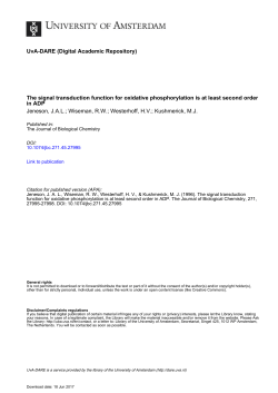 The signal transduction function for oxidative - UvA-DARE