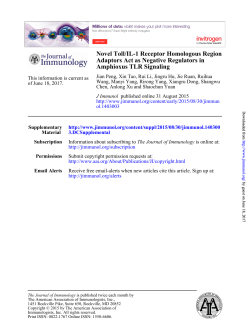 Amphioxus TLR Signaling Adaptors Act as Negative Regulators in