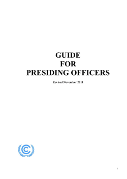 Guide for presiding officers