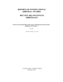 Award as to the interpretation of the Treaty of Managua between the