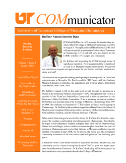COMmunicator - UT College of Medicine Chattanooga