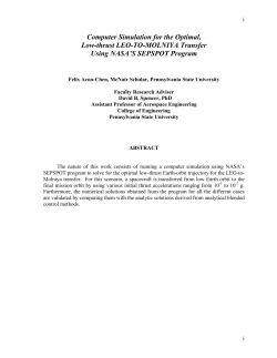 Computer Simulation for the Optimal, Low-thrust LEO-TO
