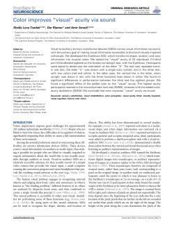 Color improves "visual" acuity via sound